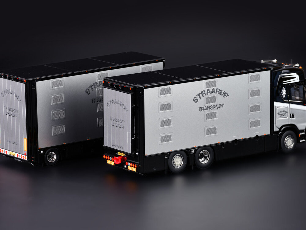 IMC IMC Scania S770 3-axle rigid boxed truck with 2-axle livestock trailer STAARUP TRANSPORT