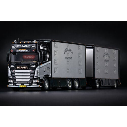 IMC IMC Scania S770 3-as motorwagen met 2-as oplegger vee combinatie STAARUP TRANSPORT