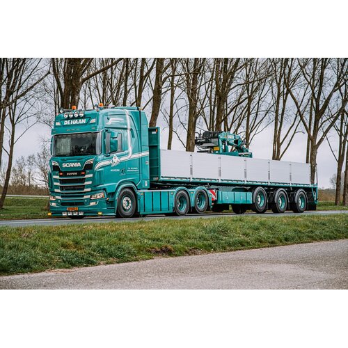 Tekno Tekno Scania NGS Highline 6x4 trekker met 3-assige steenoplegger G.L. DE HAAN