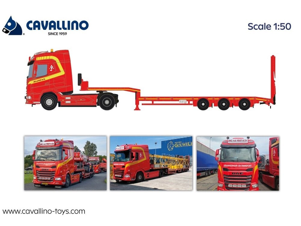 Cavallino Cavallino DAF XG met 3-as semi dieplader JAC V.D. VEGT