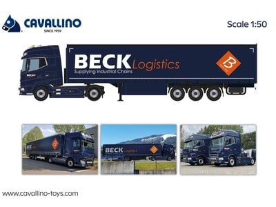 Cavallino Cavallino DAF XG+ met 3-as schuifzeilen oplegger BECK LOGISTICS
