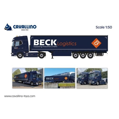 Cavallino Cavallino DAF XG+ met 3-as schuifzeilen oplegger BECK LOGISTICS