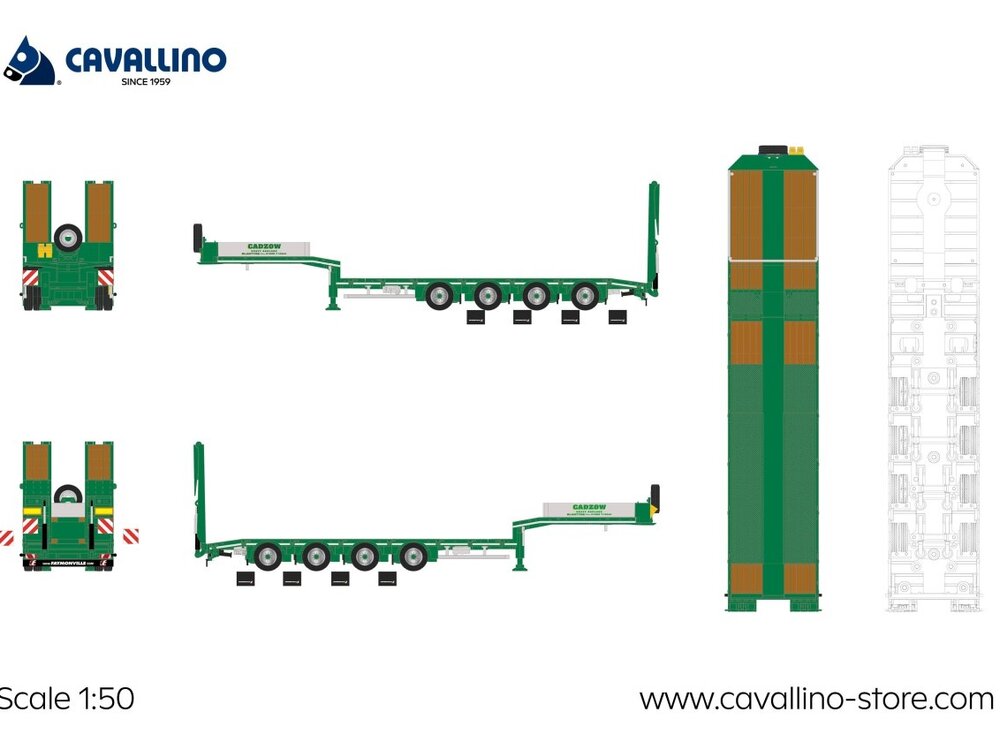 Cavallino Cavallino 4-axle semi lowloader Faymonville with ramps CADZOW SCOTLAND
