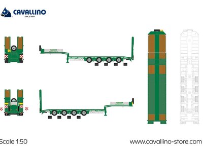 Cavallino Cavallino 4-axle semi lowloader Faymonville with ramps CADZOW SCOTLAND
