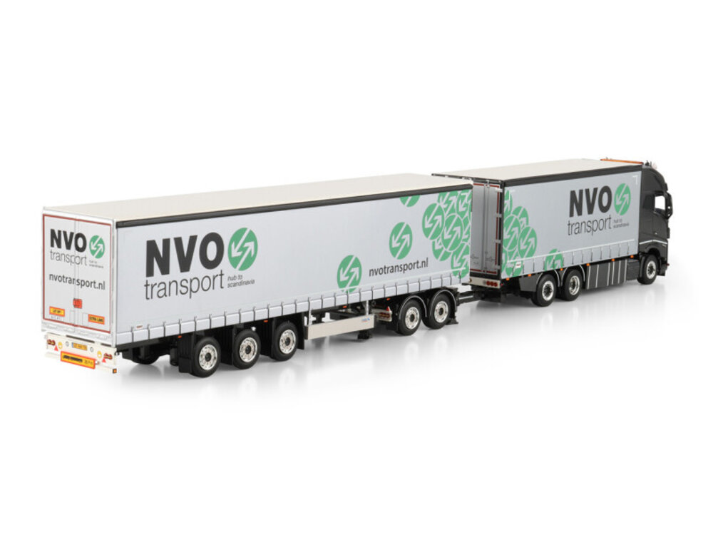 WSI WSI Volvo FH5 Globetrotter XL 6x2 8-axle riged truck road train + LZV dolly low TUINSTRA TRANSPORT
