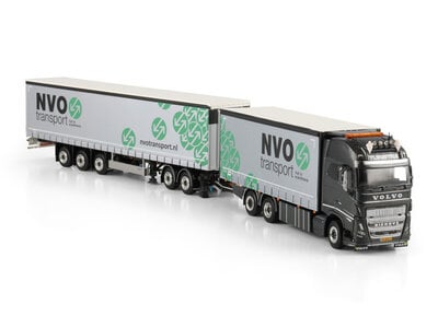 WSI WSI Volvo FH5 Globetrotter XL 6x2 8-axle riged truck road train + LZV dolly low TUINSTRA TRANSPORT