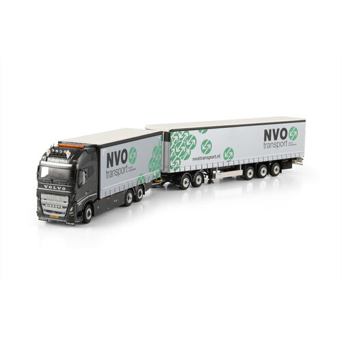 WSI WSI Volvo FH5 Globetrotter XL 6x2 8-axle riged truck road train + LZV dolly low TUINSTRA TRANSPORT