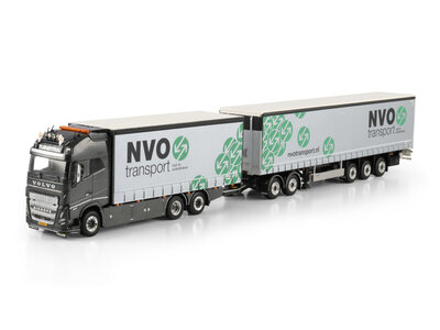 WSI WSI Volvo FH5 Globetrotter XL 6x2 8-axle riged truck road train + LZV dolly low TUINSTRA TRANSPORT