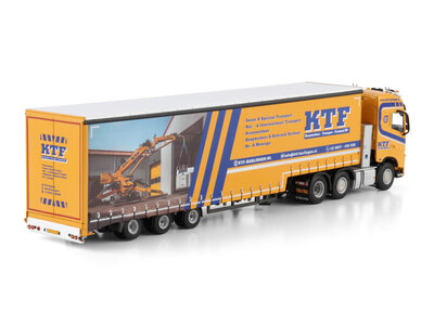 WSI WSI Volvo FH4 Globetrotter 6x2 with 3-axle semi curtainside trailer KTF HARLINGEN