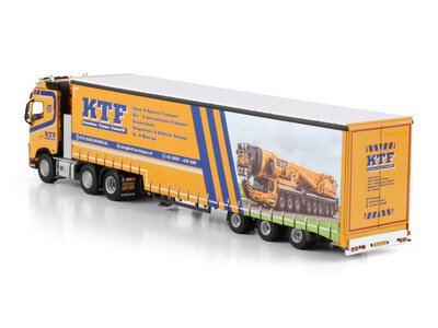 WSI WSI Volvo FH4 Globetrotter 6x2 with 3-axle semi curtainside trailer KTF HARLINGEN