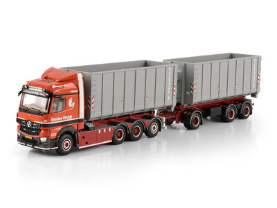WSI WSI Mercedes-Benz Arocs MP4 Stream Space 8x4  with 7-axle riged truck with drawbar hooklift system + 2x 40m3 container KRISTIAN RYTTER