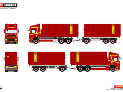 WSI WSI Scania R Highline 6x2 with 3-axle combi container truck with hooklift system + 2x 40m3 container TOP TRANS B.V.