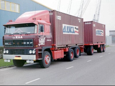 WSI WSI DAF 3600 6x2 rigid container frame truck drawbar trailer - 6-axle + 2 x 20ft. container VD KAA