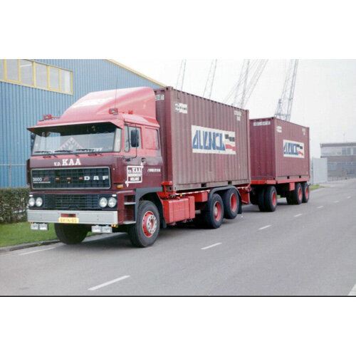 WSI WSI DAF 3600 6x2 rigid container frame truck drawbar trailer - 6-axle + 2 x 20ft. container VD KAA