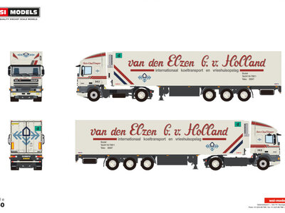 WSI WSI DAF 95 Space Cab 4x2 met 3-as koeloplegger VAN DEN ELZEN