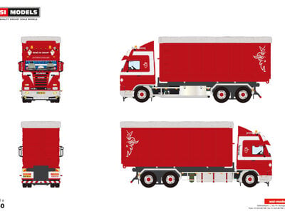 WSI WSI Scania 143H streamline 6x2 rigid truck with cable system + 40m3 container RENE DE SWART