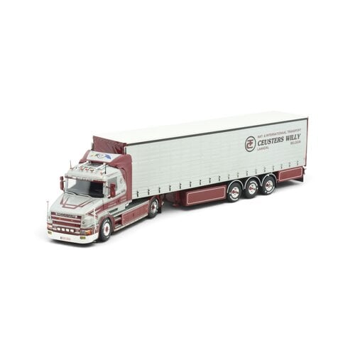 Tekno Tekno Scania 4-serie Torpedo low roof with 3-axle tautliner WILLY CEUSTERS