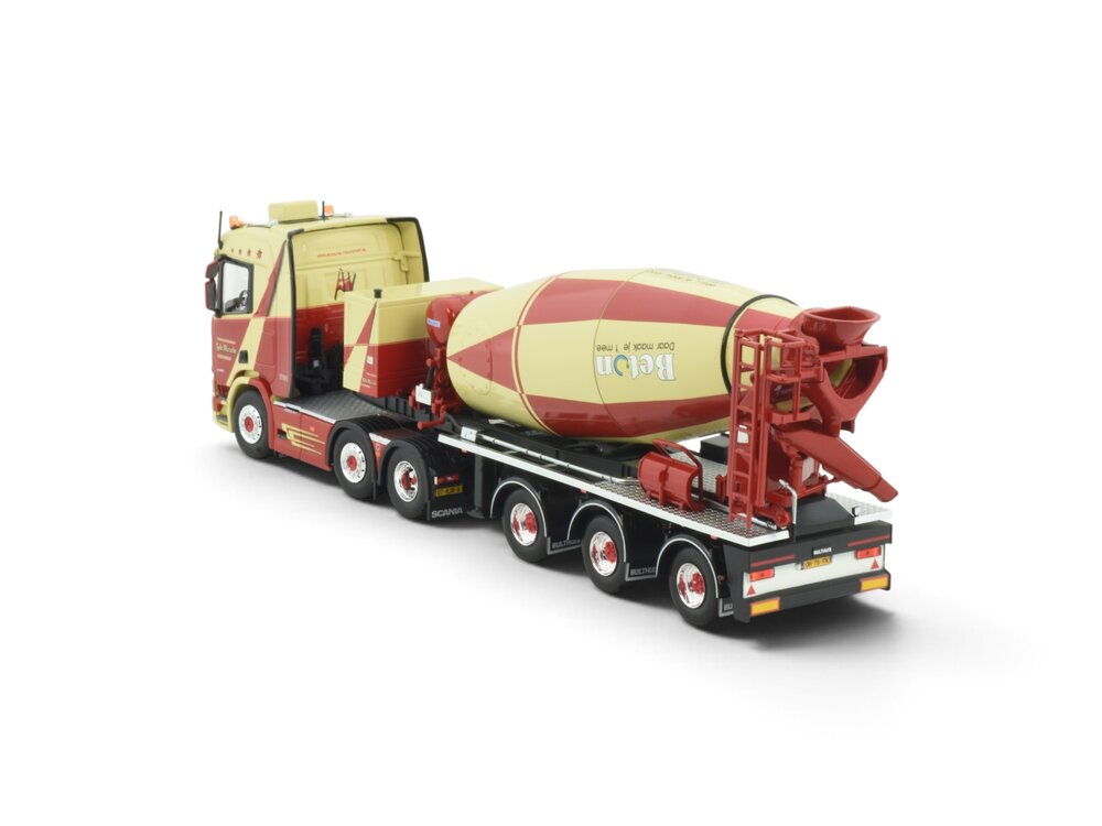 Tekno Tekno Scania NGR with 3-axle concrete mixer MUSSCHE TRANSPORT