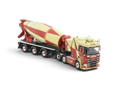 Tekno Tekno Scania NGR with 3-axle concrete mixer MUSSCHE TRANSPORT