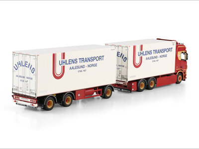 WSI WSI Scania R Highline riged reefer truck 6x2 with 3-axle reefer trailer UHLENS