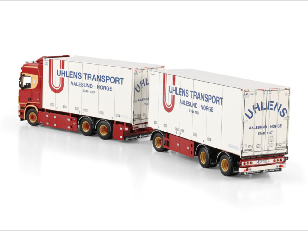 WSI WSI Scania R Highline riged reefer truck 6x2 with 3-axle reefer trailer UHLENS