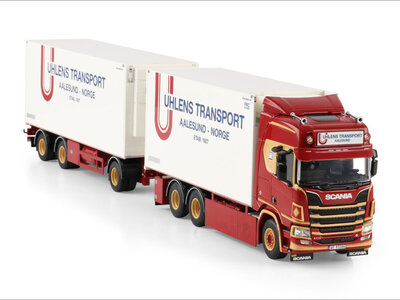WSI WSI Scania R Highline riged reefer truck 6x2 with 3-axle reefer trailer UHLENS