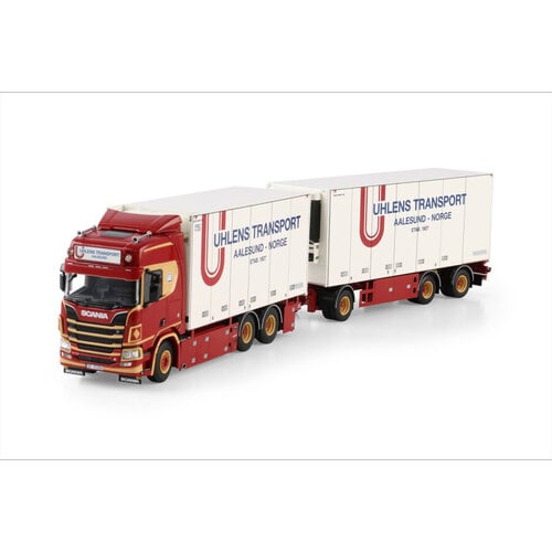 WSI WSI Scania R Highline riged reefer truck 6x2 with 3-axle reefer trailer UHLENS