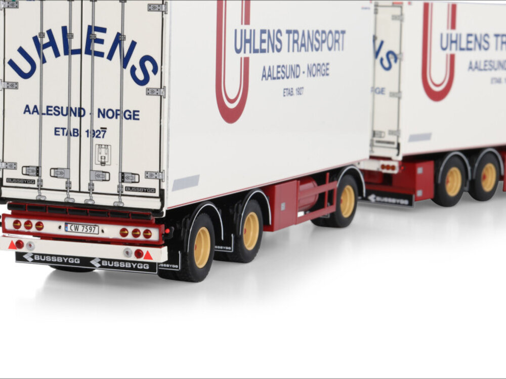 WSI WSI Scania R Highline riged reefer truck 6x2 with 3-axle reefer trailer UHLENS