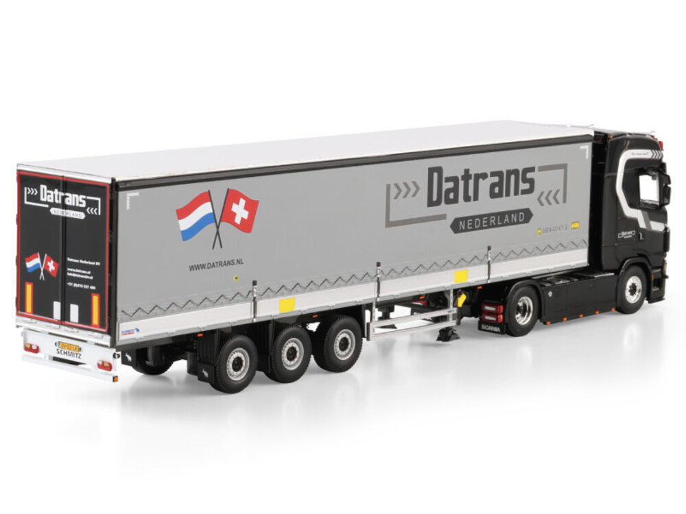 WSI WSI Scania S Highline 4x2 with 3-axle curtainside trailer DATRANS "GIJS BOSS"