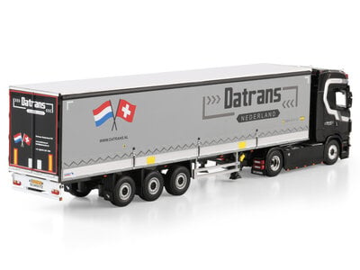 WSI WSI Scania S Highline 4x2 met 3-as schuifzeilen oplegger DATRANS "GIJS BOSS"