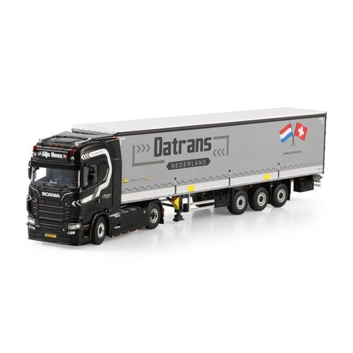 WSI WSI Scania S Highline 4x2 met 3-as schuifzeilen oplegger DATRANS "GIJS BOSS"