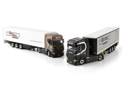 WSI WSI Scania S Highline 4x2 with 3-axle curtainside trailer DATRANS "GIJS BOSS"