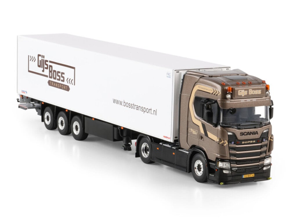WSI WSI Scania S Highline 4x2 met 3-as koeloplegger GIJS BOSS