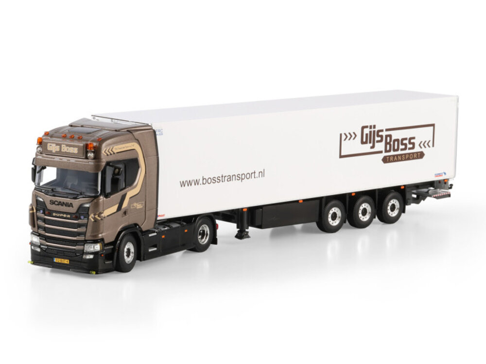 WSI WSI Scania S Highline 4x2 met 3-as koeloplegger GIJS BOSS