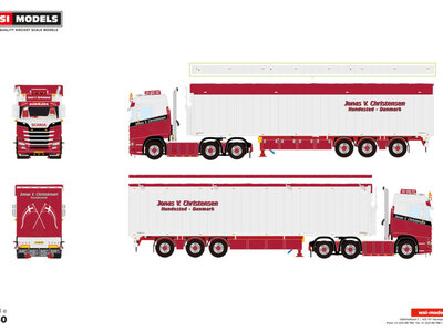 WSI WSI Scania S Normal 6x2 with 3-axle mooving floor trailer JONAS V. CHRISTENSEN