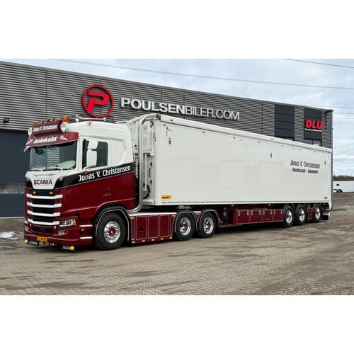 WSI WSI Scania S Normal 6x2 met 3-assige beweegbare vloer trailer JONAS V. CHRISTENSEN