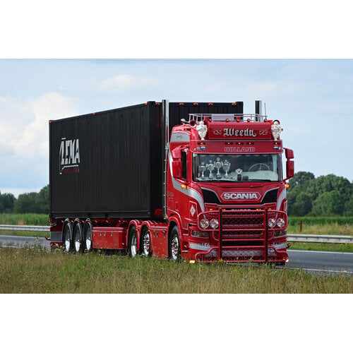 Tekno Tekno Scania NGR 6x2 met 3-as container oplegger + 40ft. container WEEDA "GANGSTERS PARADISE"