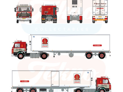 Tekno Tekno Scania 2-serie P 4x2 with 2-axle classic reefer trailer BJARNE ANDERSEN