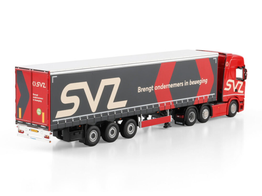 WSI WSI Scania S Highline 6x2 met 3-as schuifzeilen oplegger SVZ