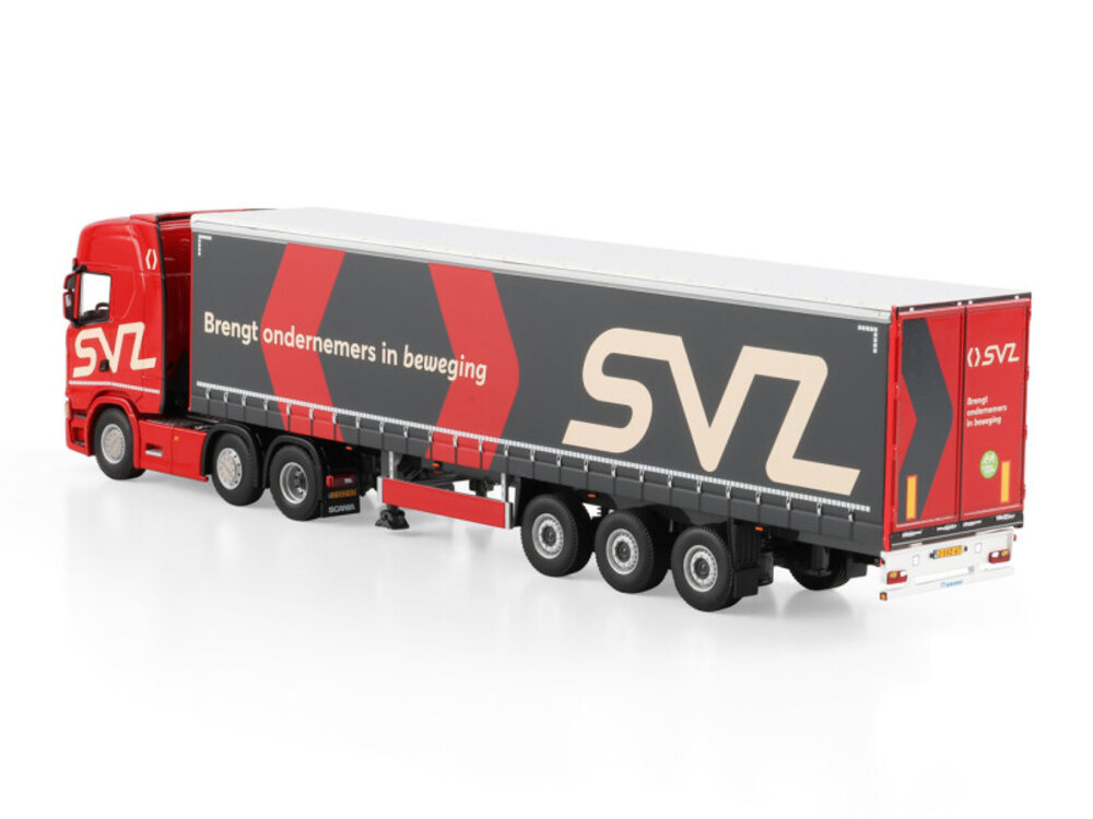 WSI WSI Scania S Highline 6x2 met 3-as schuifzeilen oplegger SVZ