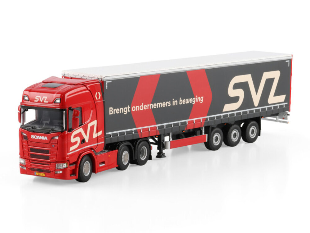 WSI WSI Scania S Highline 6x2 met 3-as schuifzeilen oplegger SVZ