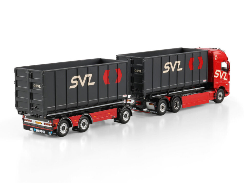 WSI WSI Volvo FH Aero Globetrotter XL 6x2 with 6-axle container combi trailer with hooklift system SVZ