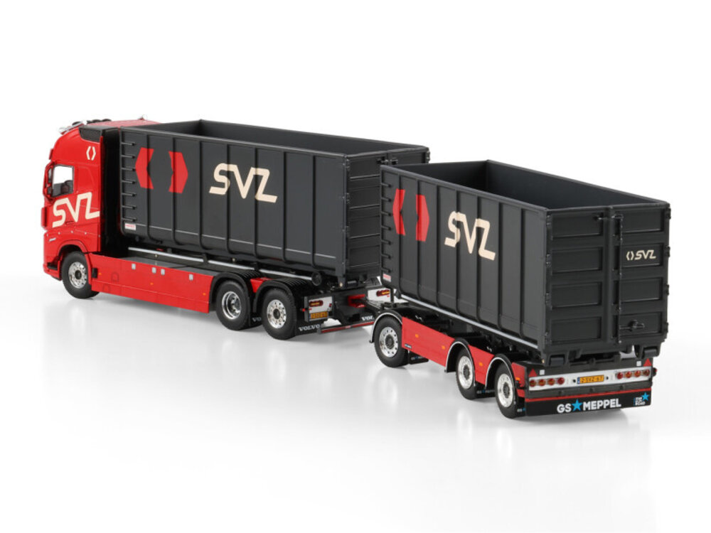 WSI WSI Volvo FH Aero Globetrotter XL 6x2 with 6-axle container combi trailer with hooklift system SVZ
