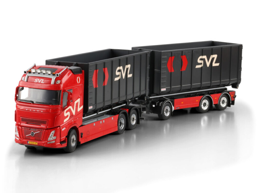 WSI WSI Volvo FH Aero Globetrotter XL 6x2 with 6-axle container combi trailer with hooklift system SVZ