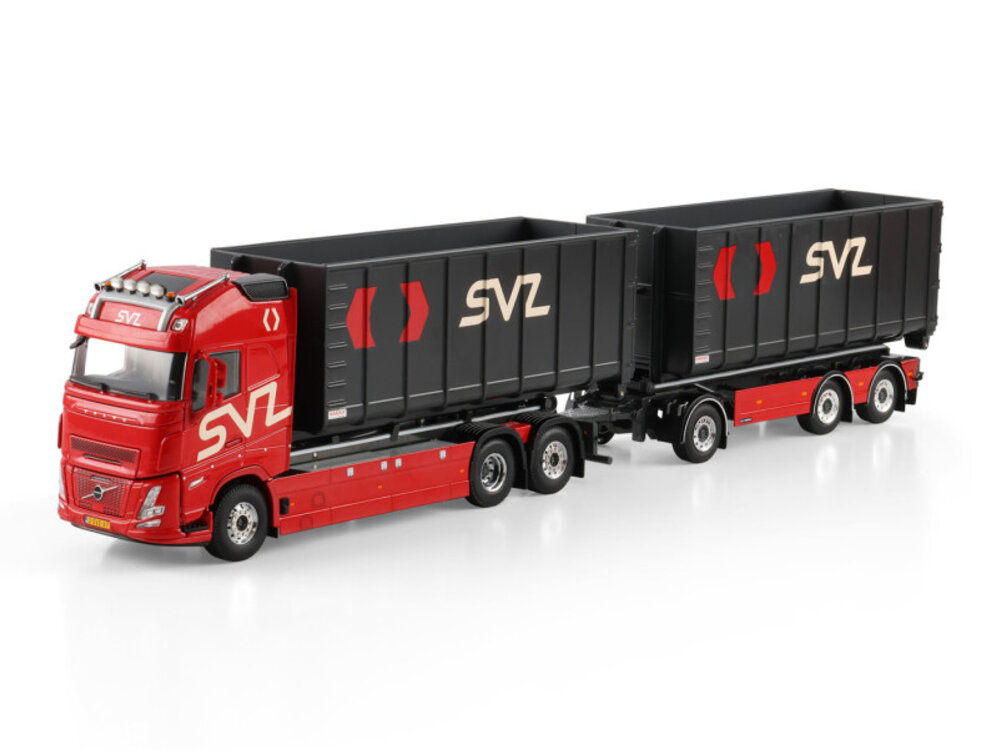 WSI WSI Volvo FH Aero Globetrotter XL 6x2 with 6-axle container combi trailer with hooklift system SVZ