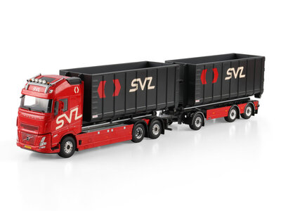 WSI WSI Volvo FH Aero Globetrotter XL 6x2 with 6-axle container combi trailer with hooklift system SVZ