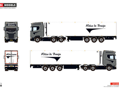 WSI WSI Scania S Highline 6x2  met 3-assige koeloplegger WILCO DE BRUIJN