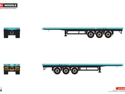 WSI WSI  3-axle classic flatbed trailer KOYAMA