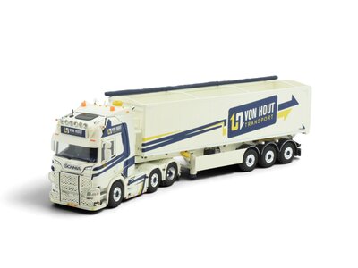 Tekno Tekno Scania NGR 6x2 with 3-axle  Tipper trailer VON HOUT TRANSPORT