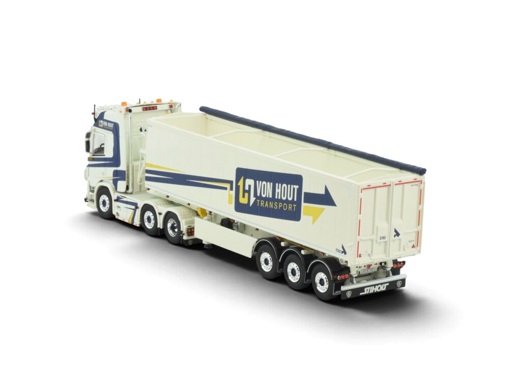 Tekno Tekno Scania NGR 6x2 met 3-assige Stas Kieper VON HOUT TRANSPORT